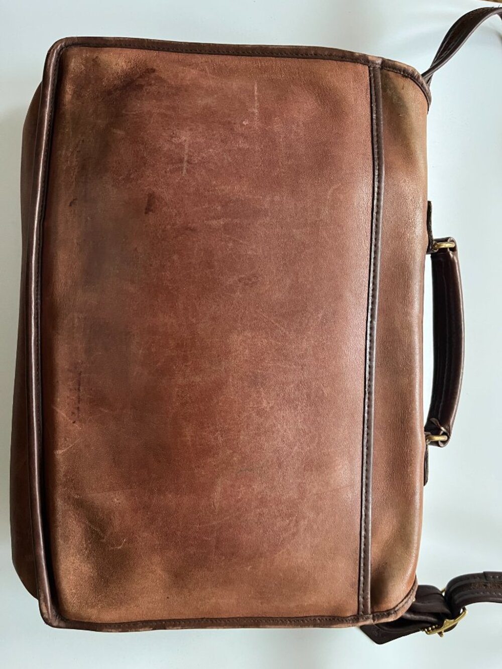 Coach Leather Crossbody Double Buckle Brown Breifcase / Laptop Bag - Picture 6 of 6